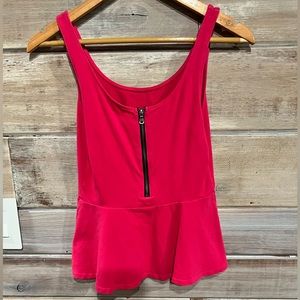 Express Peplum tank in Hot Pink
